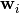 \mathbf{w}_i