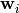 \mathbf{w}_i
